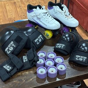 Roller Derby Gear: M4 Viper Skates with Wheel Candy and 187 Killer Pads